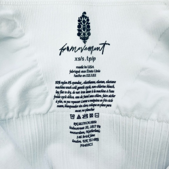 Free People Movement Good Karma Square-Neck Bra (White) - Picture 5 of 5